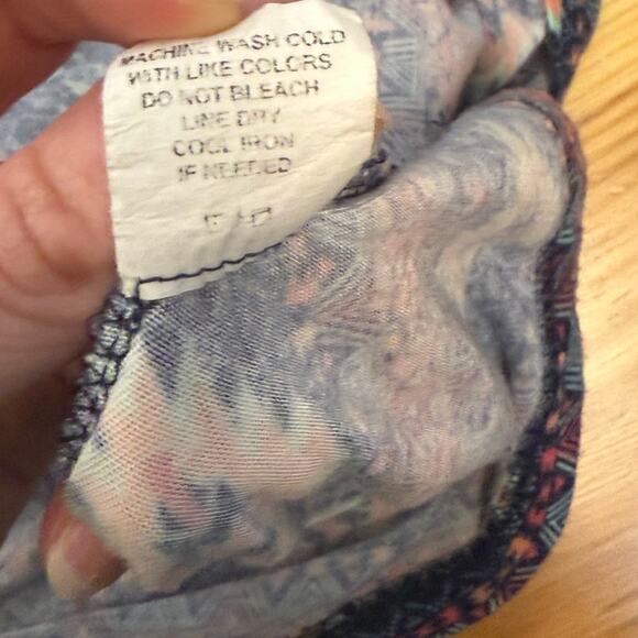 LIVING DOLL Los Angeles Y2K Aztec Maxi Skirt, Fold Over Waist, Size: M - Picture 6 of 8